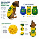 Roupa Pet Seleção Brasil Copa Do Mundo Gato Cachorro