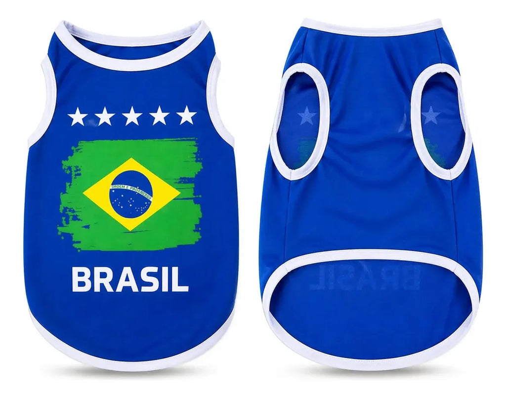 Roupa Pet Seleção Brasil Copa Do Mundo Gato Cachorro
