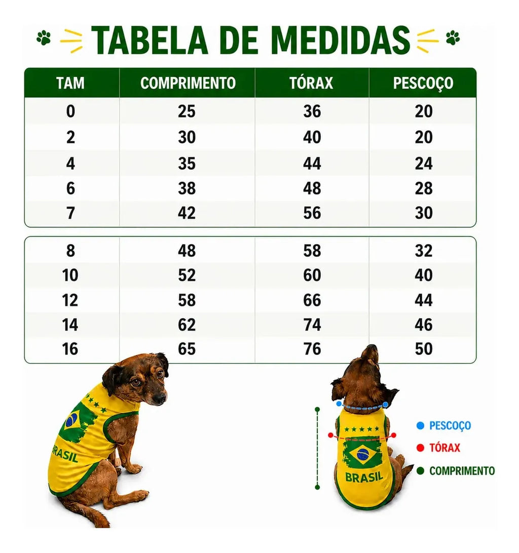 Roupa Pet Seleção Brasil Copa Do Mundo Gato Cachorro
