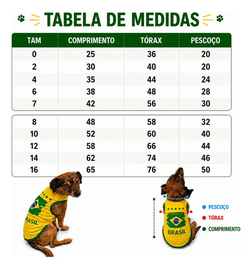 Roupa Pet Seleção Brasil Copa Do Mundo Gato Cachorro